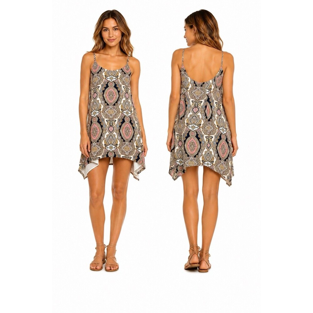 BCBGeneration Paisley  Boho Mini Dress Tunic  XS
